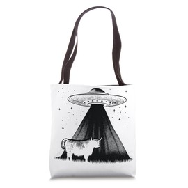 Cow Farmer Breeder - Alien Belted Galloway Cattle UFO Tote Bag