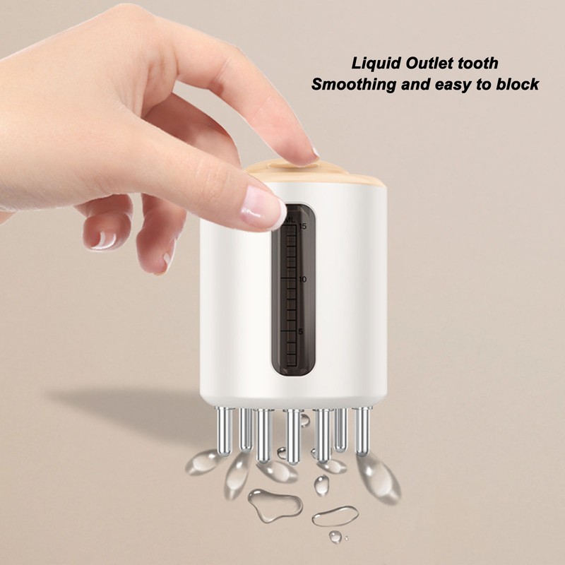 Electric Hair Massage Comb 15ml Capacity Vibration Scalp Applicator Comb