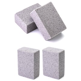 QWORK® Pack of 4 Pumice Stone Cleaning, Cleaning Stone, BBQ Cleaning Tool, Oil Stains for Grilling Removal