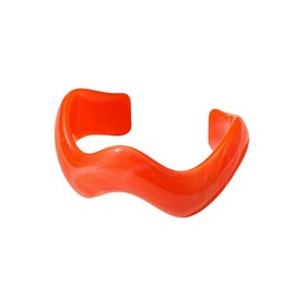 MMIUAEG Creative Wave-shaped Opening Cuff Bracelets Statement Colorful Geometric Chunky Bangle Bracelets Acrylic Resin Irregular Wristbands for Beach Vacation Jewelry-Orange