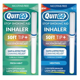 Stop Smoking Remedy, Smoke-Free Oxygen Inhaler, Chewable Mouth Grip to Help Curb Cravings, Quit Smoking Support, Satisfying Fidget Relief, Nicotine Free (Fresh Mint, Menthol, Variation Pack)