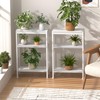 Narrow Side Table for Small Space, 3-Tier Small End Table