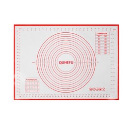 This 11.81x15.74in(30x40cm) silicone silpat baking pastry mat，dough mat，baking supplies，sourdough bread baking supplies，kitchen bread baking making tools，medium size for kitchen gadgets counter, Red