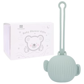 Bebamour Dummy Bag, Dummy Pods, Dummy Bag, Suitcase Holder, Dummy Pod Box, Dummy Holder, Suitcase, Travel Case, Attach to Nappy Bags, Hold Dummy or Nipple Shield, Green