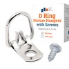 D Ring Picture Hangers with Screws - 100 Pack -