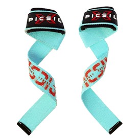 PICSIL - Straps Powerlifting | Correas Levantamiento de Pesas | Soporte Acolchado | Ideal para Fitness y Halterofilia | Algodón Elástico | Agarre para Gym y Cross Training