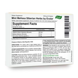 Evalar Melissa Mint Siberian Herbs Relaksozan 40 Tabs