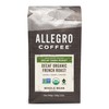 Allegro Coffee Decaf Organic French Roast Whole Bean Coffee, 12