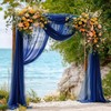 RYB HOME Sheer Curtains Scarf - Long Windows Valance for