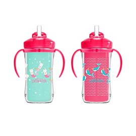 Dr. Brown's Milestones - Taza de paja aislada, color rosa, 2 unidades