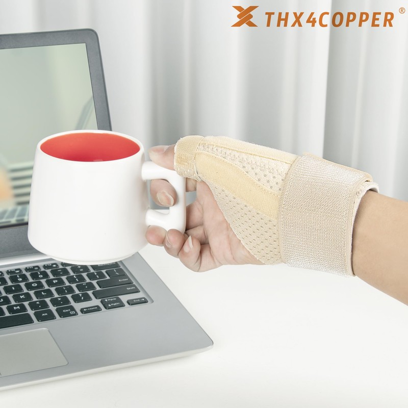 Thx4COPPER Thumb Brace & Wrist Stabilizer-Thumb Splint for Tendonitis,Sprains,Carpal Tunnel,Arthritis-Thumb