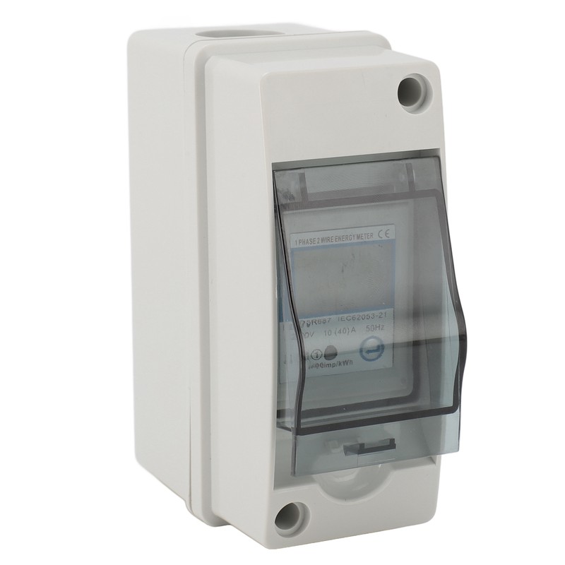 Single Phase Energy Meter LCD Backlit Display 35mm DIN Rail