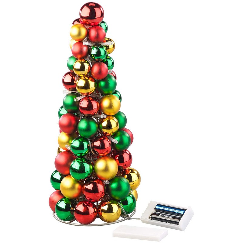 Britesta Bauble Christmas tree: set of 2 LED illuminated Christmas