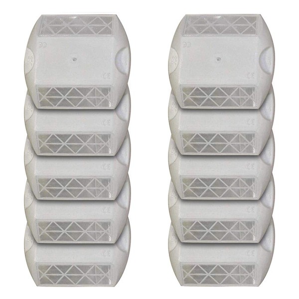 Municipal Supply & Sign Co 10-Pack of White Pavement Markers