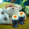 Cinf Ceramic Egg Cup Blue Set of 2 Porcelain Holder