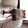 Car Headrest Mount 360° Rotating Tablet Phone Holder Backseat BracketRed