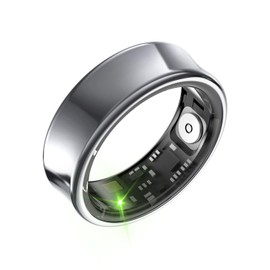 Tulbeys Smart Ring Health Fitness Tracker for Men Women - 5ATM Waterproof,Heart Rate Monitor, Hand Gesture Brush Tiktok, Titanium Alloy Smart Rings for iOS/Android(DeepGray #11)