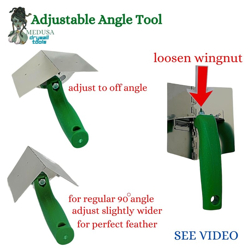 Medusa Stainless Steel Adjustable Drywall Angle Tool with Two in