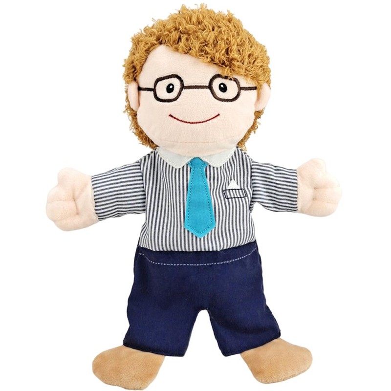 6Pcs Hand Puppet Set 11.8 Inch Soft Plush Family Members