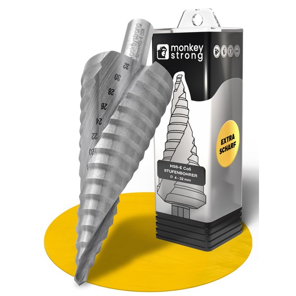 monkeystrong Step Drill [Diameter 4-32 mm | Extra Sharp] Made