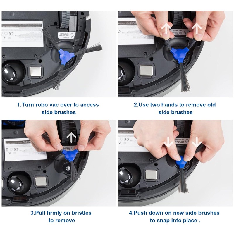 EMSea Side Brushes & Filter Replacement Compatible with Bagotte BG600