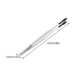 DOITOOL Stamps Collecting Tweezers Stainless Steel Anti- static Stamp Tweezers Stamp Tongs Philately Tweezers Picking Tool for Crafts Black Anti- Slip Tweezers