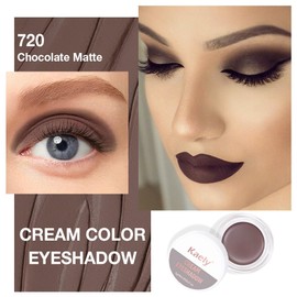 Cream Single Eyeshadow Makeup, Chocolate Dark Brown Matte Eyeshadow, Waterproof Natural Mini Eyeshadow Brightener, sombras en crema para ojos, Blendable, Talc, Paraben & Cruelty Free, 720
