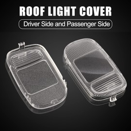 1 Pair Roof Map Dome Light Cover Overhead Console Reading Lamp Lens White Led Blubs Housing Compatible with Do-dge Ram 1500 2500 3500 4500 5500