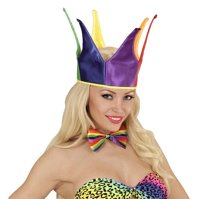 Widmann 05737 - Fliege Regenbogen, Accessoire, Karneval, Fasching, Mottoparty