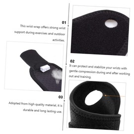 COLLBATH 2pcs Wrist Protector for Sports and Fitness Durable Compression Wrist Guard with Breathable Material for Weightlifting Tennis Basketball and Injury Prevention Unisex Black