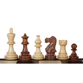 Sunrise Chess & Games American Classic Acacia/Boxwood 3.5 Inch Carved Wooden Chess Figures - Handmade Masterpieces