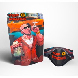 Mylar bags 3.5g smell proof packaging Top G x100