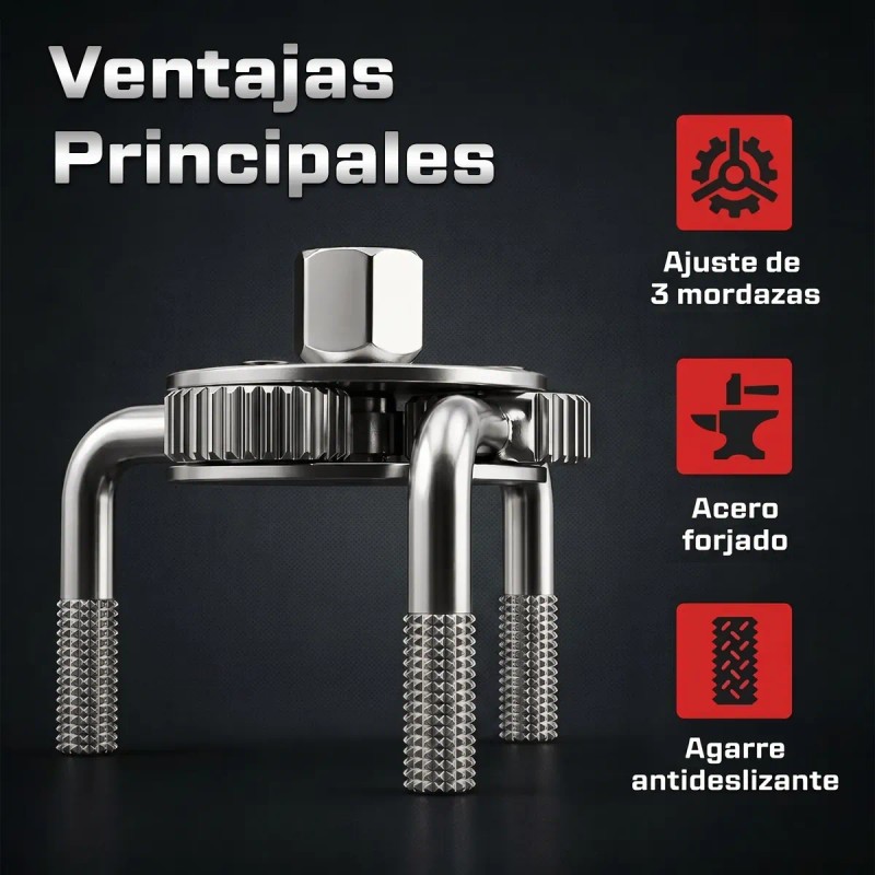 Universal Llave Filtro De Aceite Tipo Araña De 69 A