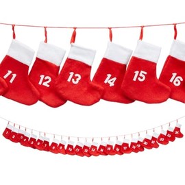 Idena Cepewa 40008 Advent Necklace 'Socks Approximately 10 x 12 Red