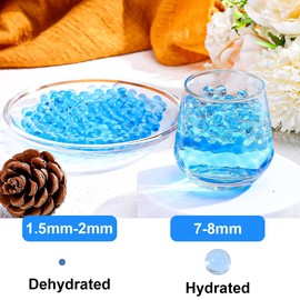 Ruayia Water Beads [50,000 Pieces] Colourful Beads, Decorative, Non-Toxic, Organic, Colourful, Gel Beads for Flowers and Plants, Gel Balls Degradable - Blue