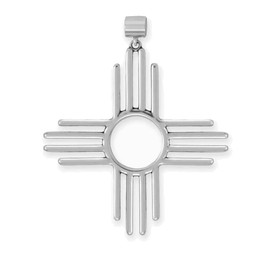 AzureBella Jewelry Zia Symbol Pendant Sterling Silver, Pendant Only