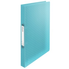 Esselte Ring Binder, 140 Sheet Capacity, 25mm Spine, 2 Ring A4 Folder, Soft Cover File, Home/Office Use, Embossed Pattern, Colour'Breeze Range, Blue, 626242