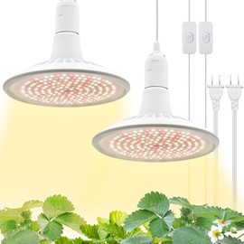 East Grace 15W Hanging Plant Lights for Indoors led Grow Light Hanging Corner Hanging Plant Light PPFD Energy Saving for Greens Plant Grow Light Hanging 4000K Grow Lights for Indoor Plants（2 Pack）