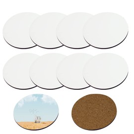 MR.R 10 Pieces Sublimation Blanks Round MDF Coasters, Absorbent Heat Transfer Coasters for Drinks, Party Supplies, Coasters and DIY Crafts