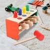 Fenteer Pounding Bench,Developmental,Educational Learning Fine Motor Skills with Mallet Wooden