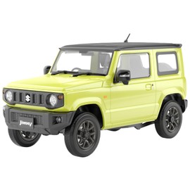 Aoshima Bunka Kyozai 1/24 Raku Plastic Snap Car Series No.03-KY JB64 Jimny 2018 Kinetic Yellow Color Coded Plastic Model (Automotive)