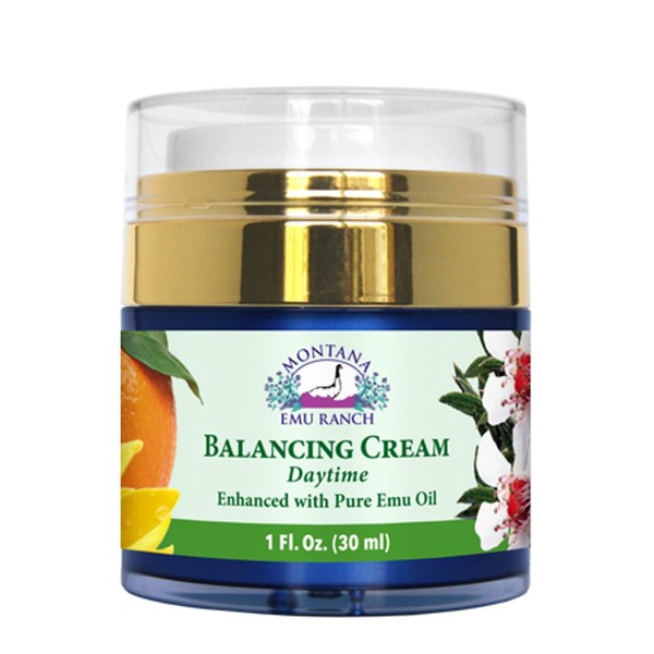 Montana Emu Ranch - Balancing Facial Cream 1 Ounce Jar - Enhanced with Pure Emu Oil - Compatible with Most Skin Types