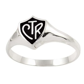Ringmasters Black Regular CTR LDS CTR Ring Choose the Right Faith Ring | Keepsake LDS Jewelry