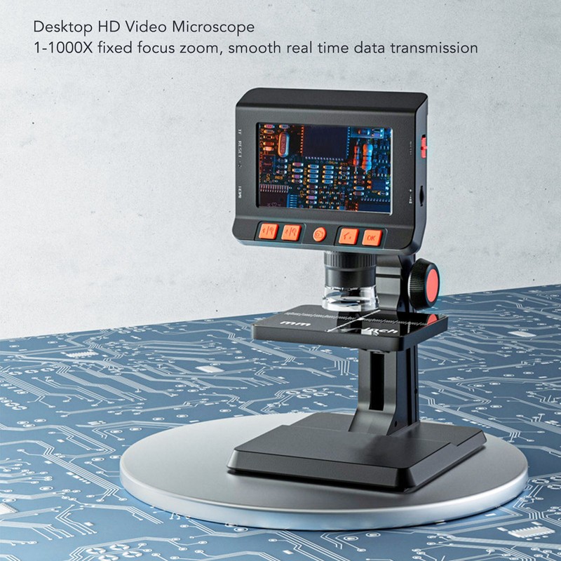 Portable HD Desktop Electronic Digital Microscope 1000x 4.3Inch LCD Digital