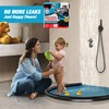 Shower Threshold Water Dam Barrier 67" - Black Collapsible Shower