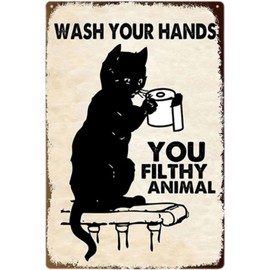 Tin Sign Retro S Vintage Sign Plate 7.9 x 11.8 inches (20 x 30 cm) Funny Miscellaneous Goods Interior Wall Hanging Bathroom Toilet Sign Plate NYANDELMO ND-0287-R04-TA8035-03-S