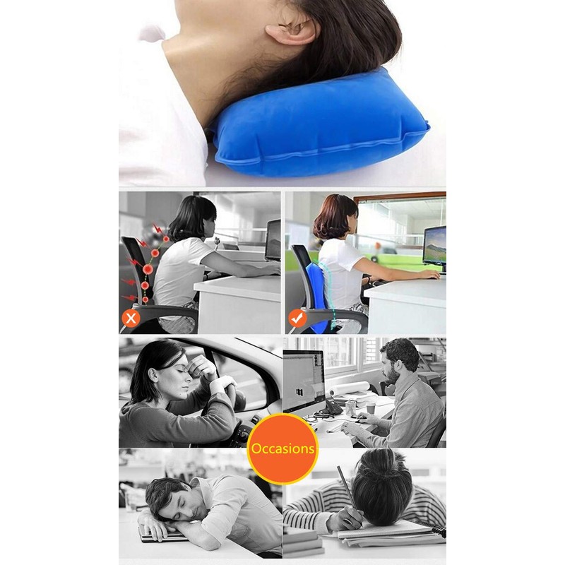 Aircee 3 Pieces Inflatable Travel Pillow for Camping, Home Office