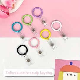 JINZHOUFZ Simple Color Wave Card Holder，Acrylic Transparent Kpop Idol Photocard Holder Cute Love Heart ID Credit Card Sleeve Cover Protector with Pendant Keychain (Blue)