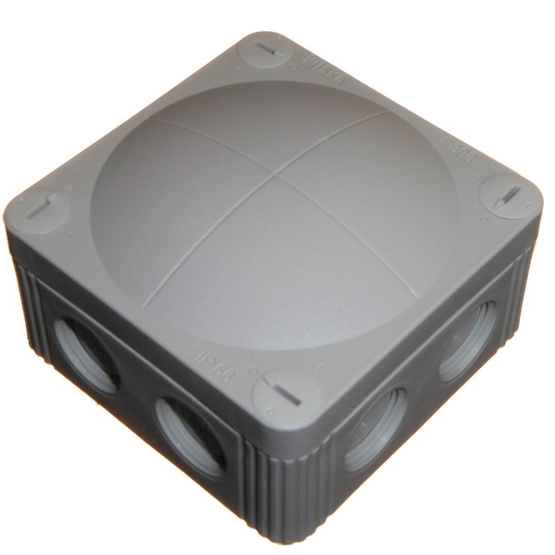 5pk Wiska Combi 308/5 Grey Outside Junction Box with Terminal