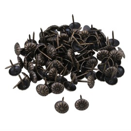 RDEXP Eisen 11 x 16 mm antik Daisy Deko Polsternägel Nieten 100 Stück